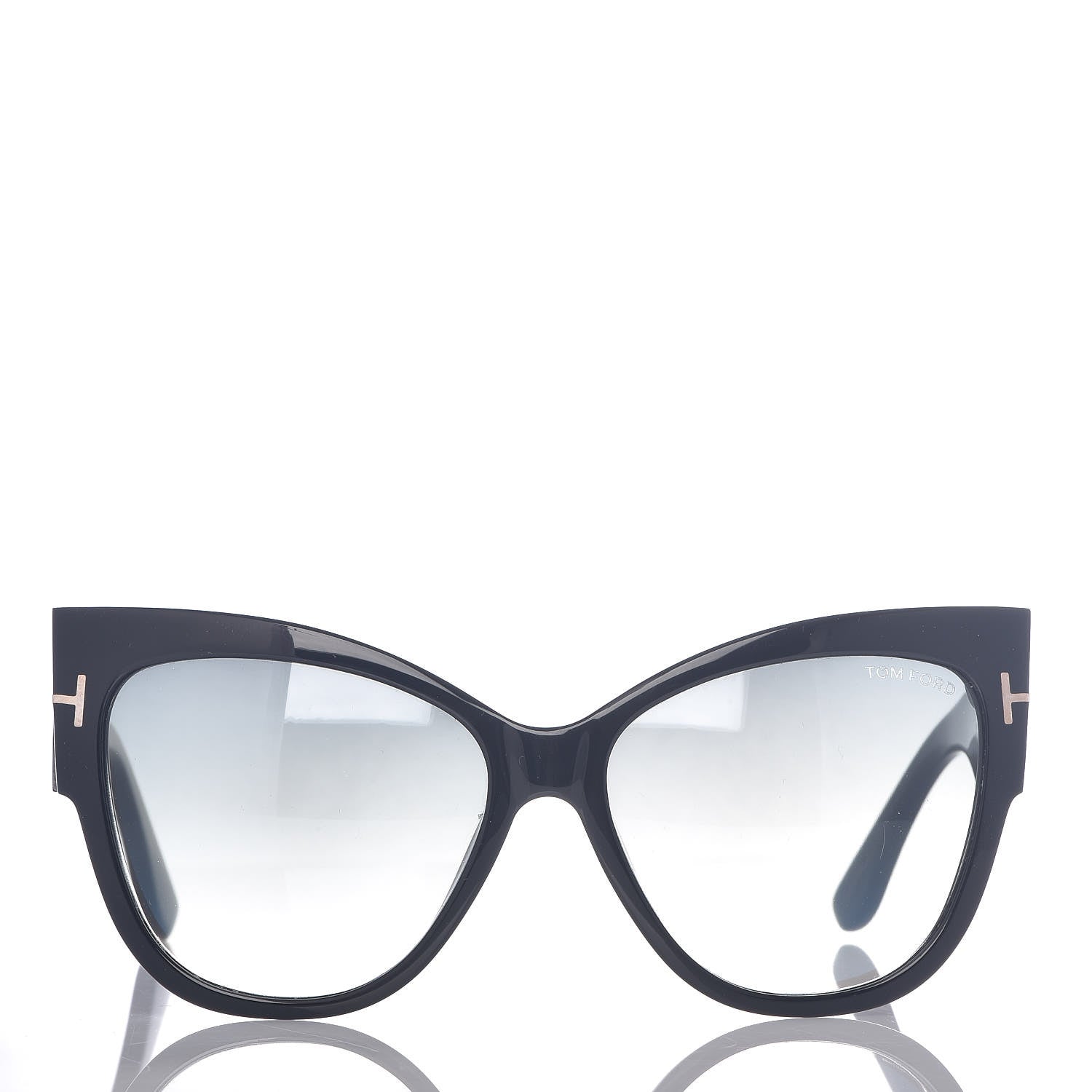 Tom Ford Acetate Anoushka Cat Eye Sunglasses TF371 Black 2 of 7