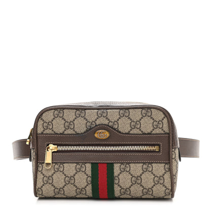 Gucci GG Supreme Monogram Web Small Ophidia Belt Bag 95 38 Dark Brown 1 of 11