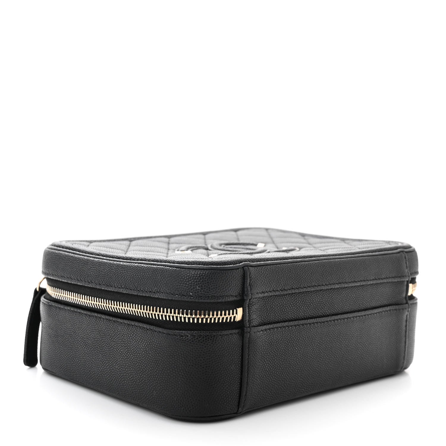 Chanel Caviar Quilted Medium CC Filigree Vanity Case Black 4 of 13