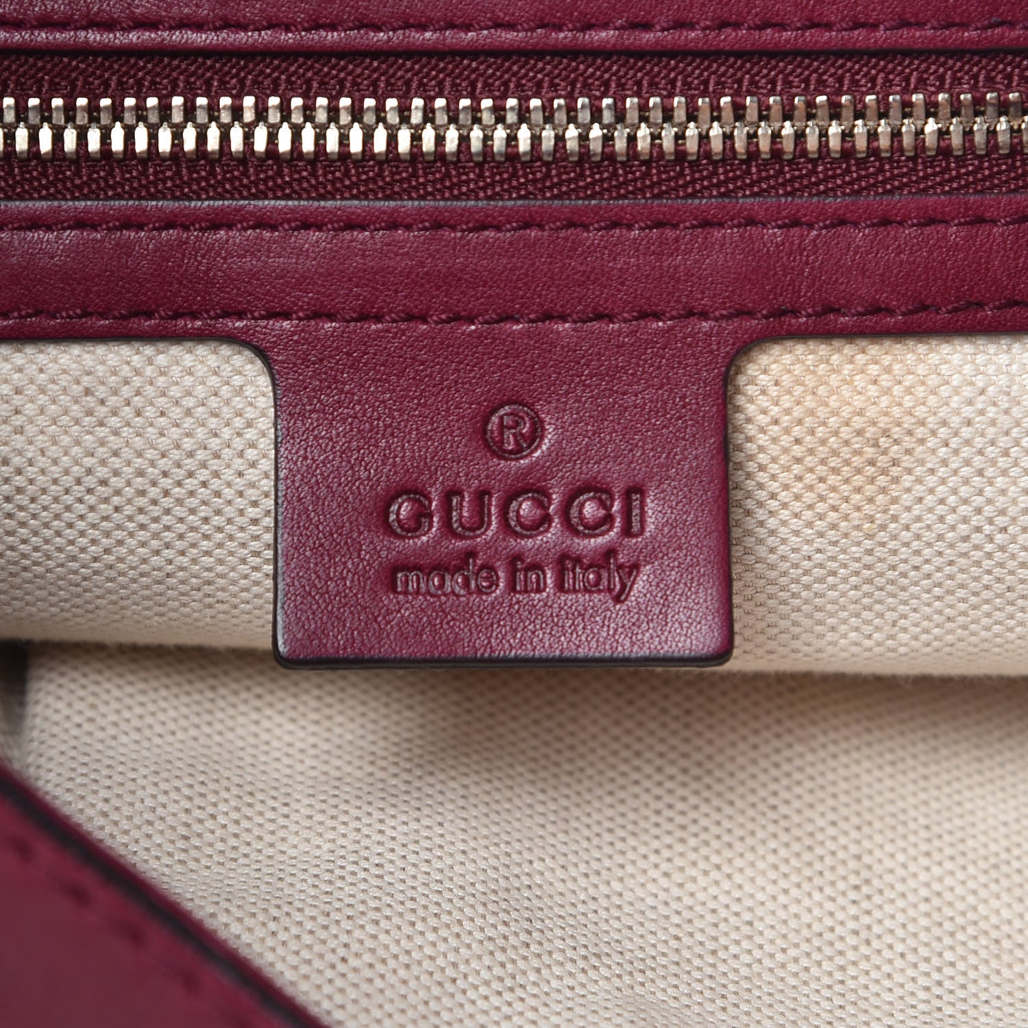 Gucci Calfskin Medium Jackie Shoulder Bag Burgundy 6 of 17