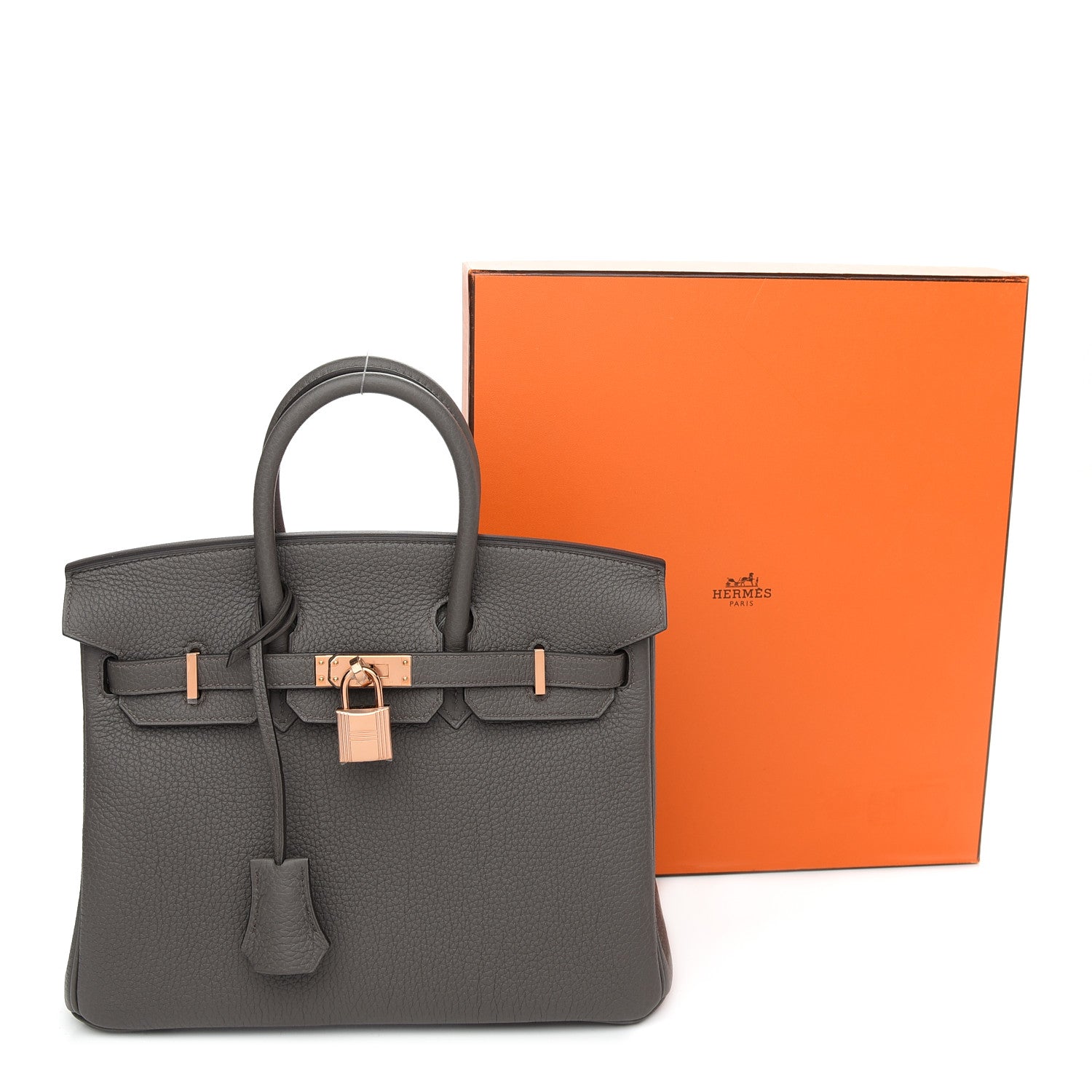 Hermes Togo Birkin 25 Etain 9 of 9