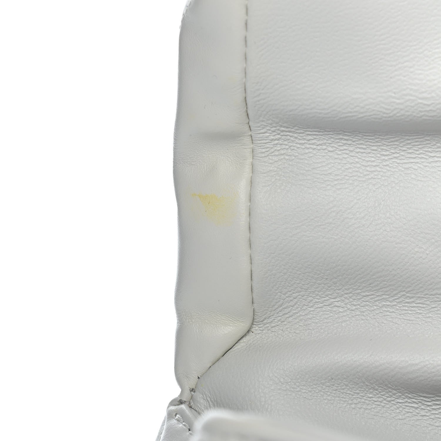 Balenciaga Nappa Calfskin Quilted Touch B Puffy Clutch White 10 of 10