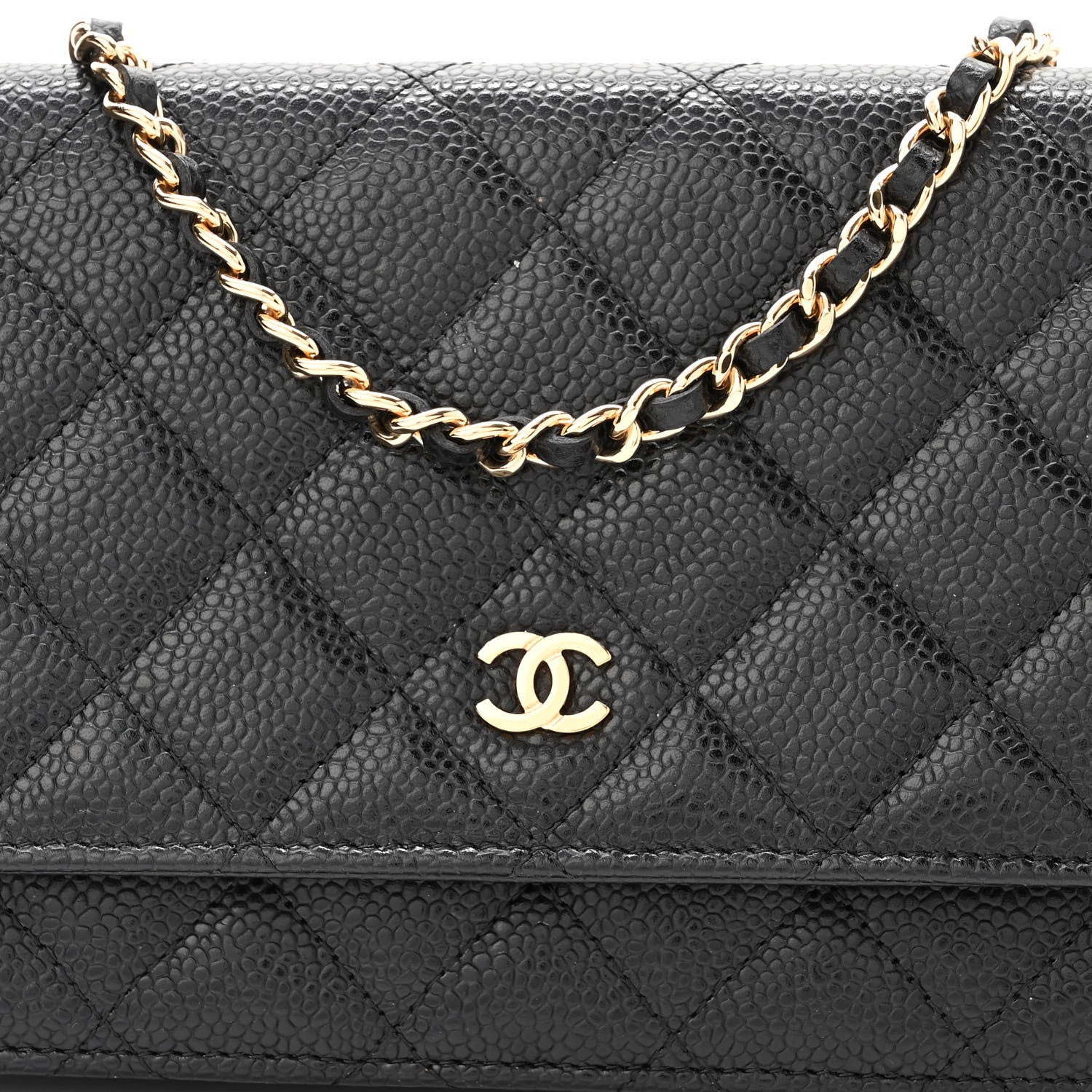 Chanel Caviar Quilted Wallet On Chain WOC Black 9 of 12