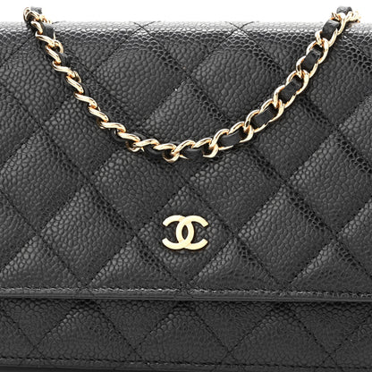 Chanel Caviar Quilted Wallet On Chain WOC Black 9 of 12