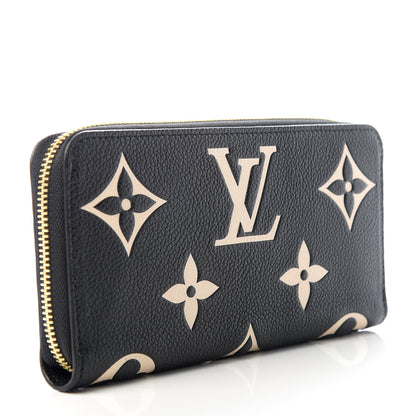 Louis Vuitton Empreinte Monogram Giant Zippy Wallet Black Beige 3 of 6