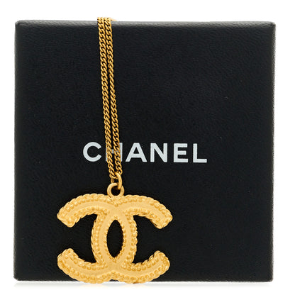 Chanel Metal CC Necklace Matte Gold 6 of 6