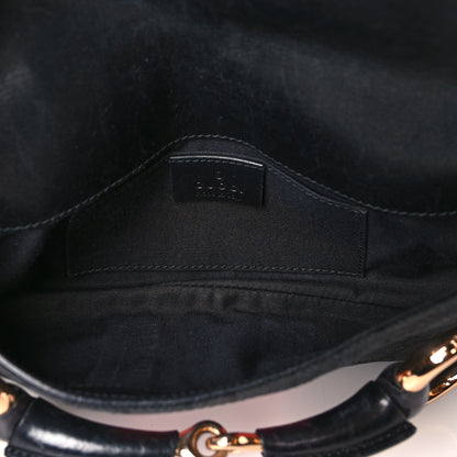 Gucci Monogram Horsebit Web Clutch Black 5 of 9