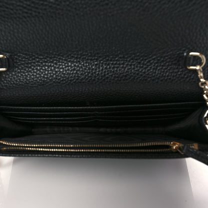 Gucci Pebbled Calfskin Soho Wallet on Chain Black 5 of 9