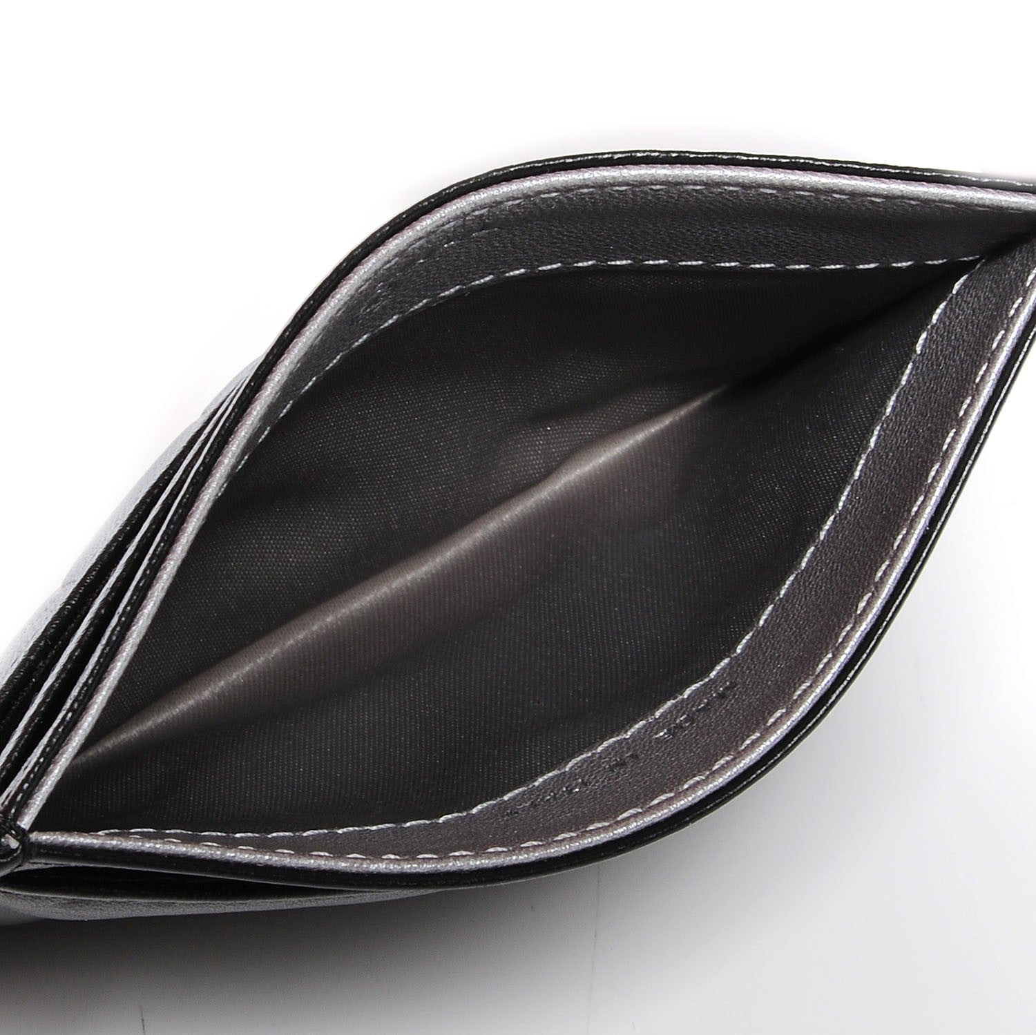 Chanel Lambskin Camellia Embossed Card Holder Black 5 of 9