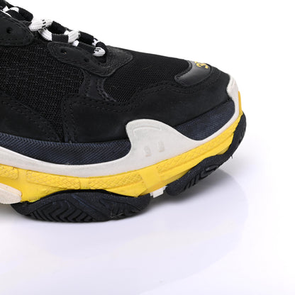 Balenciaga Fabric Mesh Womens Triple S Sneakers 37 Black Yellow 16 of 24
