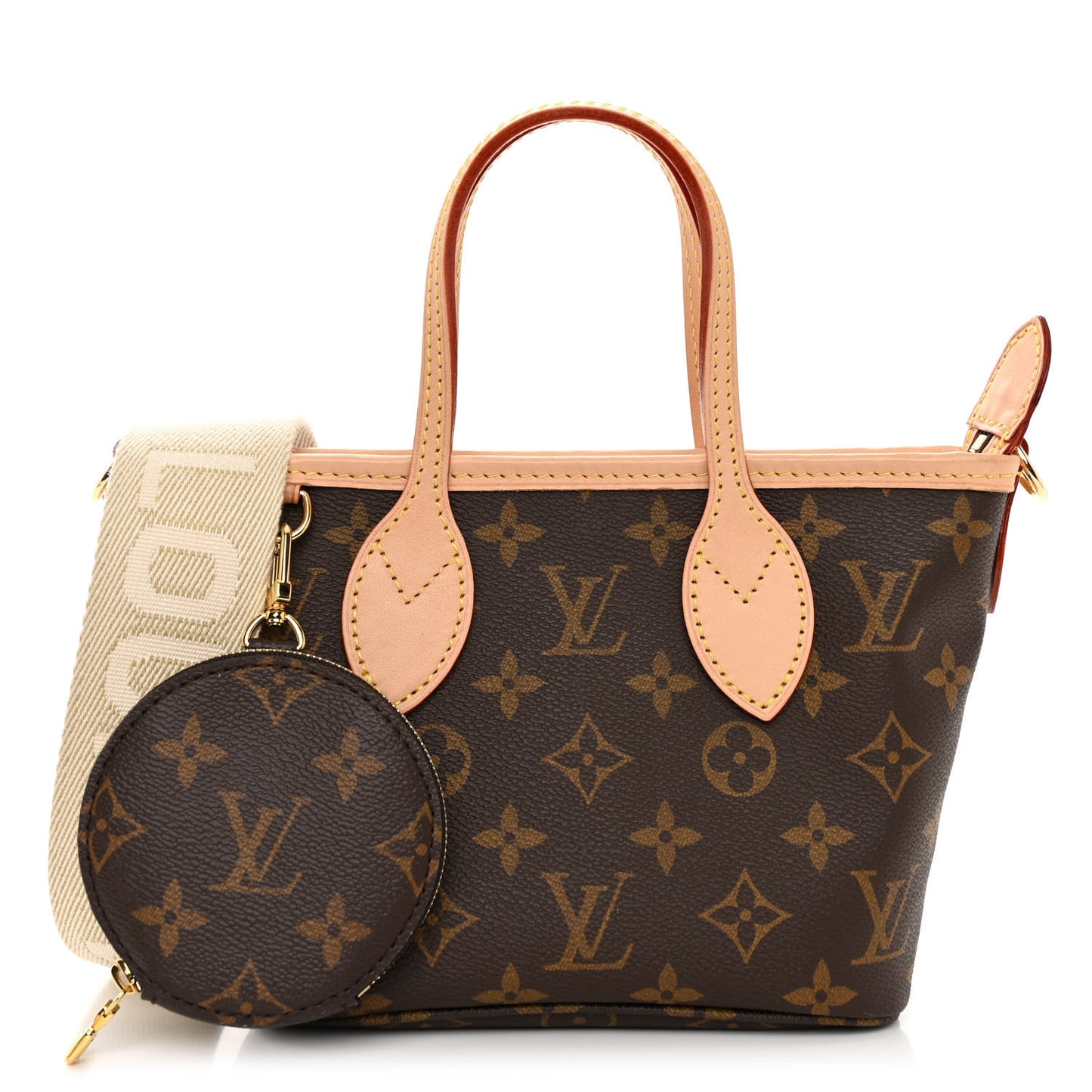 LOUIS VUITTON Monogram Neverfull BB Beige