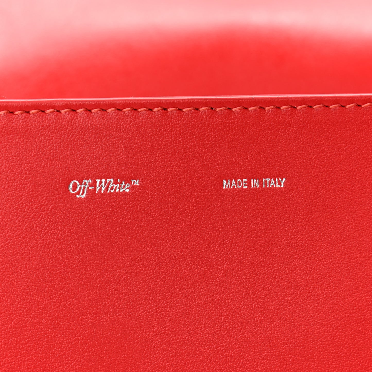 Calfskin Padded Diag Binder Flap Bag Red