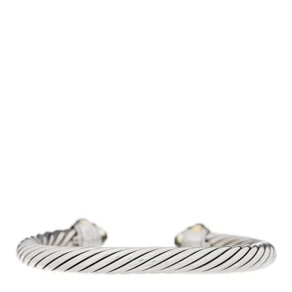 David Yurman Sterling Silver 14K Yellow Gold Prasiolite 7mm Cable Classics Bracelet 1 of 3