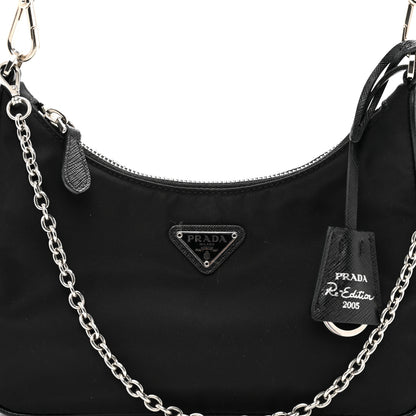 Prada Nylon Re-Edition 2005 Shoulder Bag Black 4 of 9