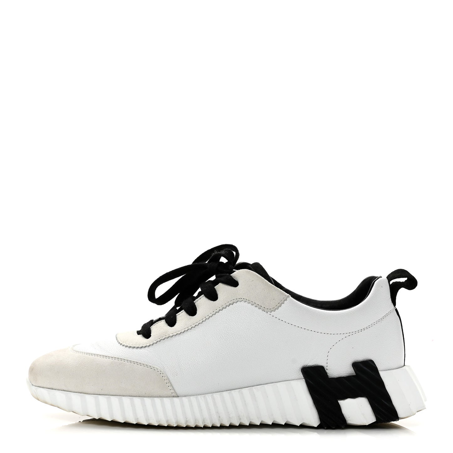 Sport Goatskin Suede Goatskin Bouncing Sneakers 40 White Black