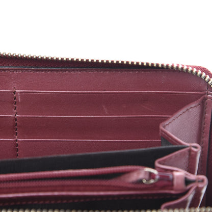 Gucci Shine Guccissima Margaux Calfskin Lovely Zip Around Wallet Tibet Red 8 of 14