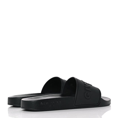 Givenchy Rubber Logo Pool Slide Sandals 36 Black 4 of 9