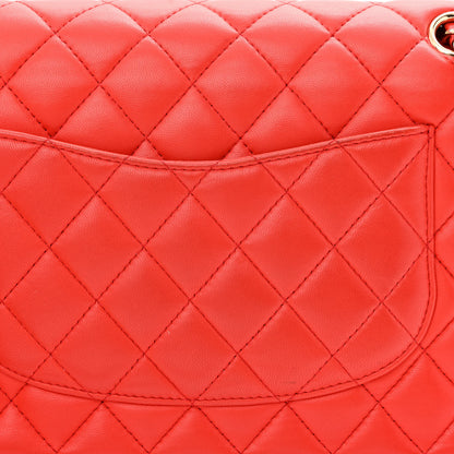 Chanel Lambskin Quilted Medium Double Flap Red 12 of 13
