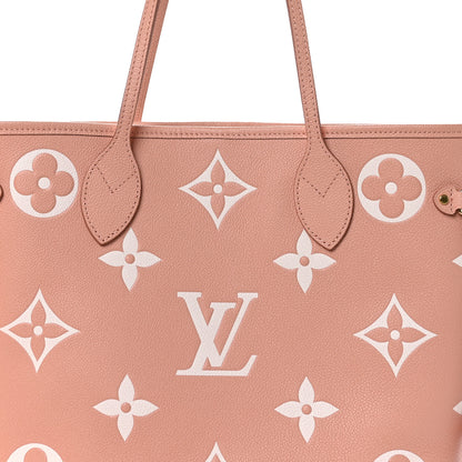 Louis Vuitton Empreinte Monogram Giant Neverfull MM Trianon Pink Cream 6 of 11