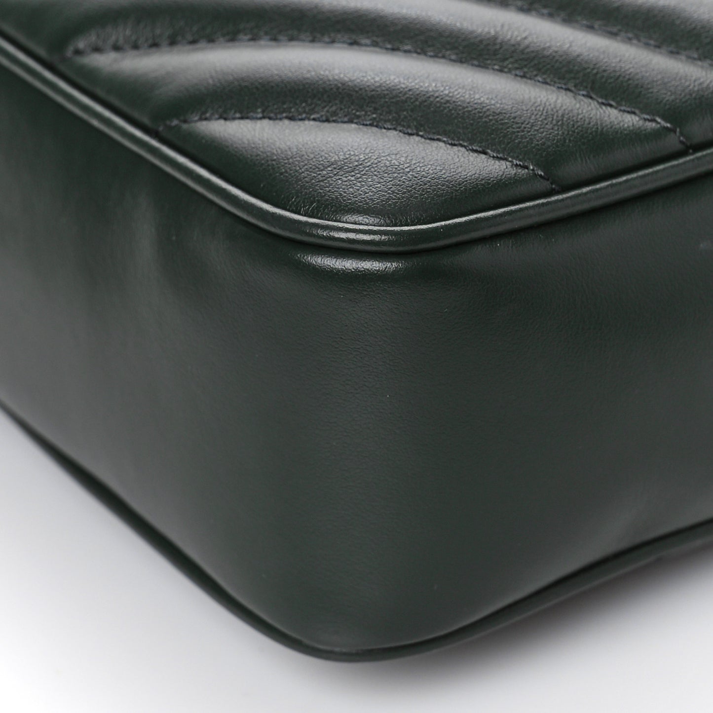 Calfskin Matelasse Monogram Lou Camera Bag Vert Fonce