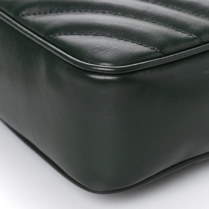 Saint Laurent Calfskin Matelasse Monogram Lou Camera Bag Vert Fonce 8 of 8