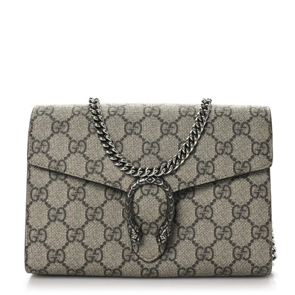 Gucci GG Supreme Monogram Mini Dionysus Chain Wallet Beige Vulcanic Red 1 of 9