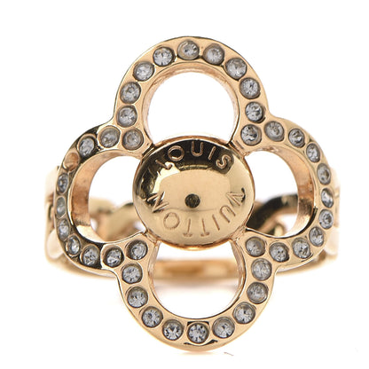 Louis Vuitton Strass Encrusted Flower Power Ring M 1 of 5