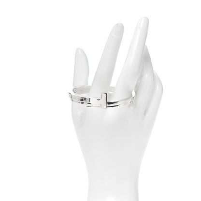 Tiffany Sterling Silver Diamond T Square Wrap Bracelet 2 of 4