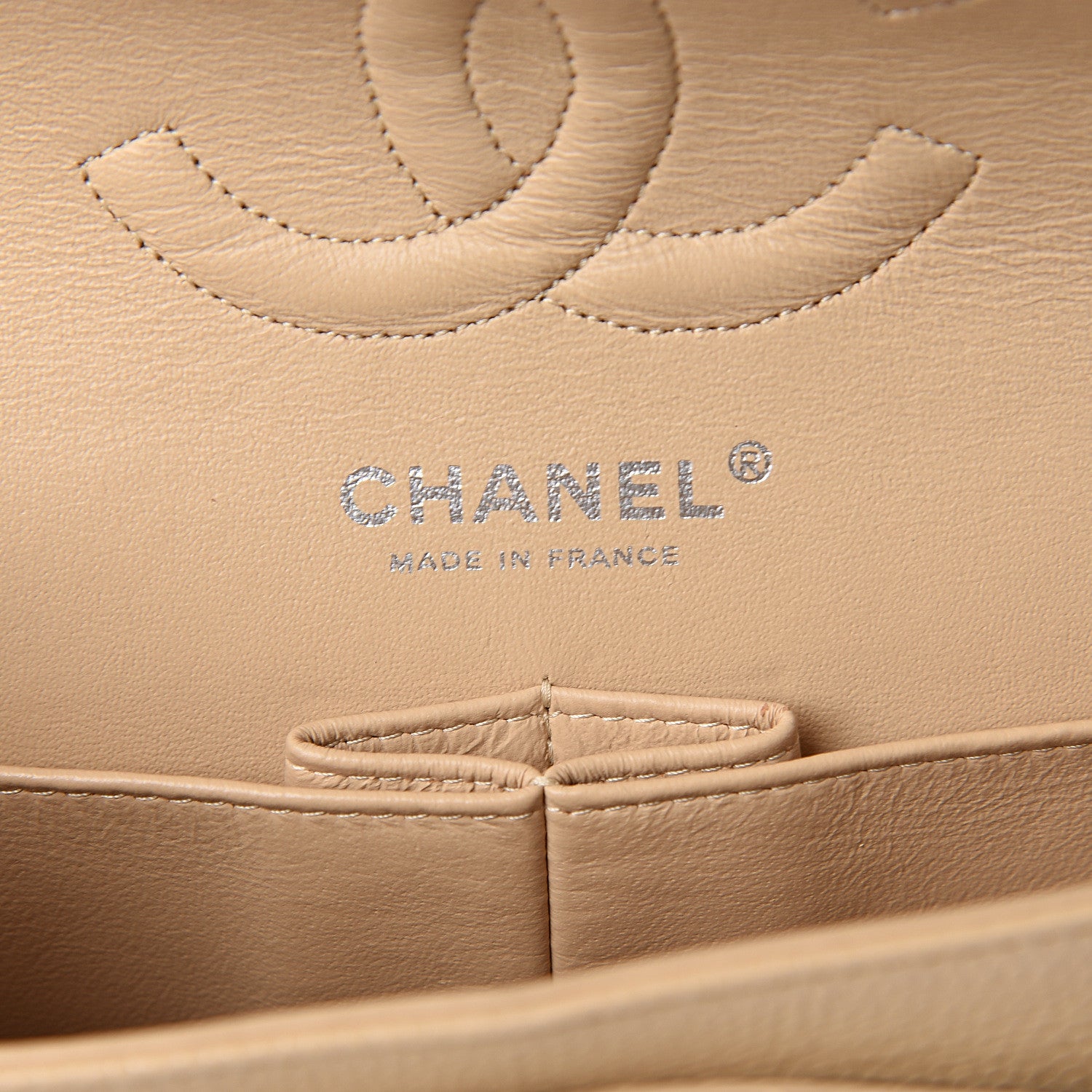 Chanel Caviar Quilted Medium Double Flap Beige 5 of 10