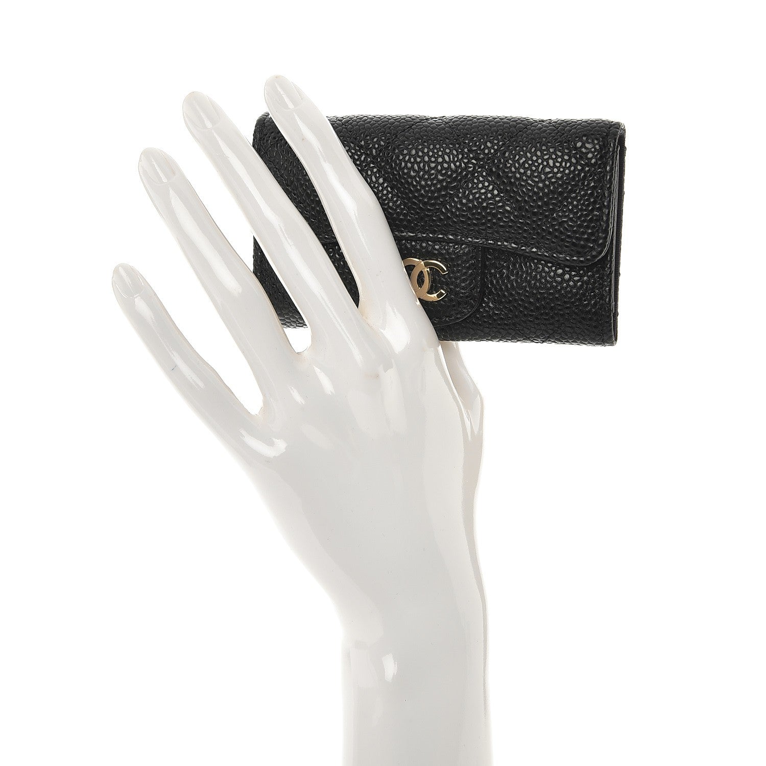 Chanel Caviar Quilted 6 Key Holder Black 2 of 8