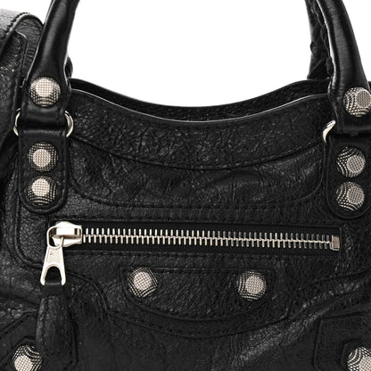 Balenciaga Agneau Giant 12 Silver Hardware Mini City Black 7 of 10