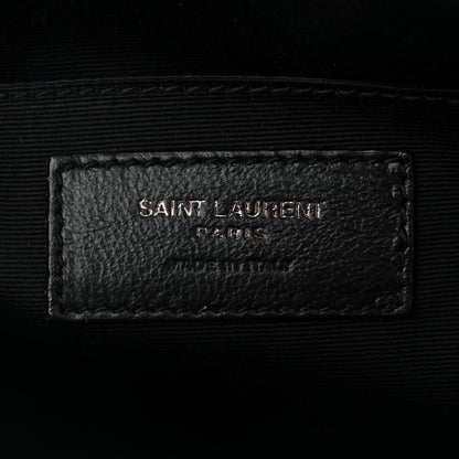 Saint Laurent Calfskin Matelasse Monogram Monochrome Lou Camera Bag Black 6 of 11