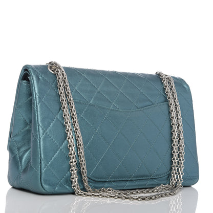 Chanel Metallic Calfskin Quilted 2.55 Reissue 227 Flap Turquoise 5 of 14