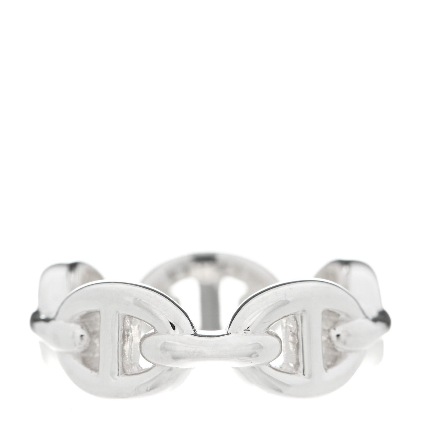 Sterling Silver PM Chaine d'Ancre Enchainee Band Ring 50 5.25
