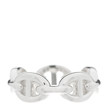 Hermes Sterling Silver PM Chaine d'Ancre Enchainee Band Ring 50 5.25 3 of 7
