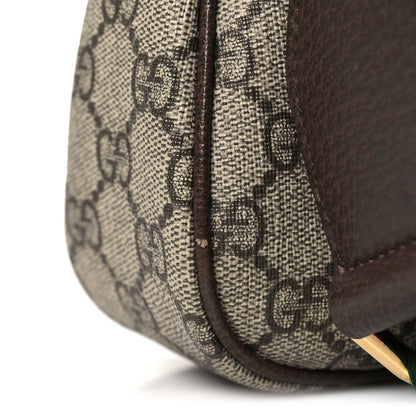 Gucci GG Supreme Monogram Textured Dollar Calfskin Web Small Ophidia GG Handbag Beige Ebony New Acero 11 of 11