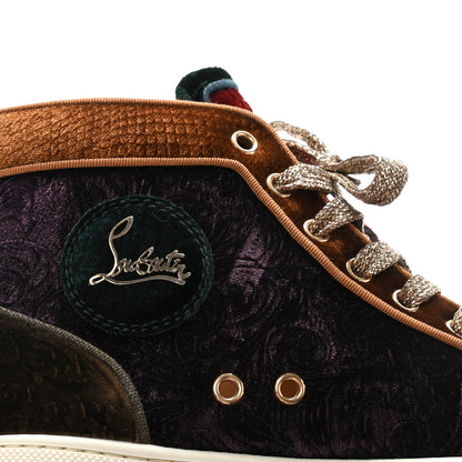Christian Louboutin Velvet Stamp Floral Orlato High Top Flat Sneakers 37 10 of 10