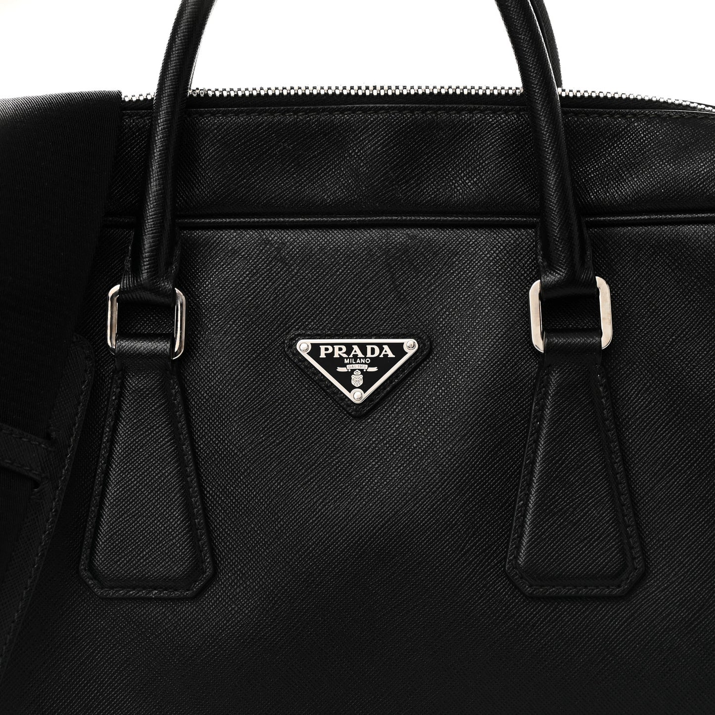 Saffiano Travel Briefcase Black
