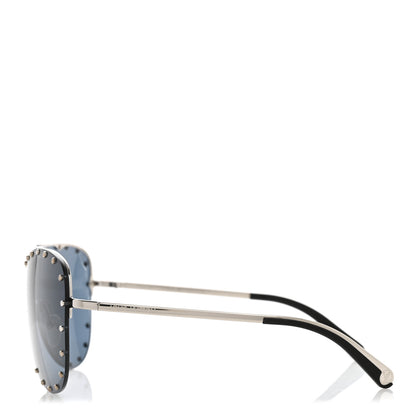 Louis Vuitton Metal The Party Shield Sunglasses Z1056E Black 3 of 10
