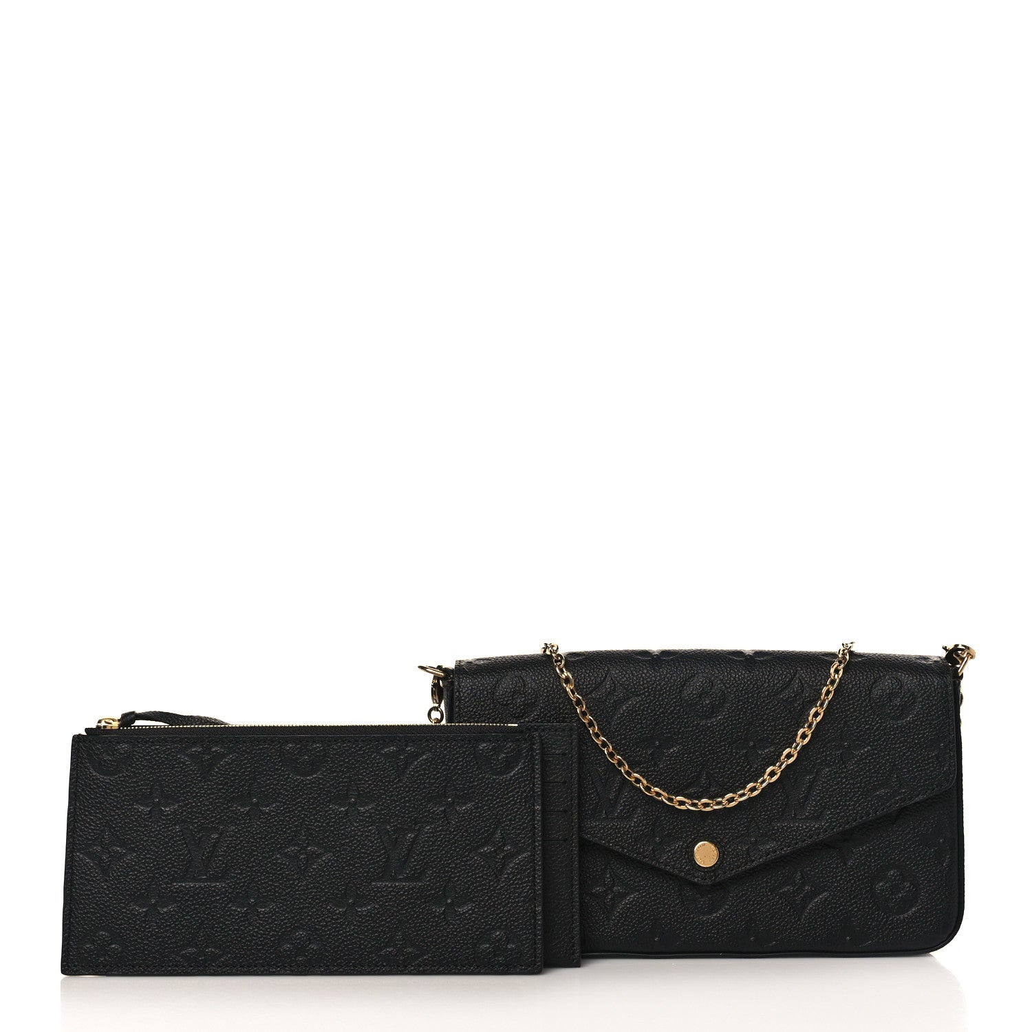 Louis Vuitton Empreinte Pochette Felicie Chain Wallet Black 1 of 11