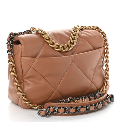 Chanel Lambskin Quilted Medium Chanel 19 Flap Brown 3 of 9