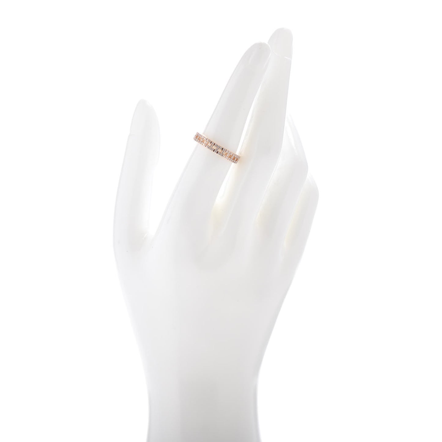 18K Rose Gold Diamond Narrow T True Band Ring 54 7