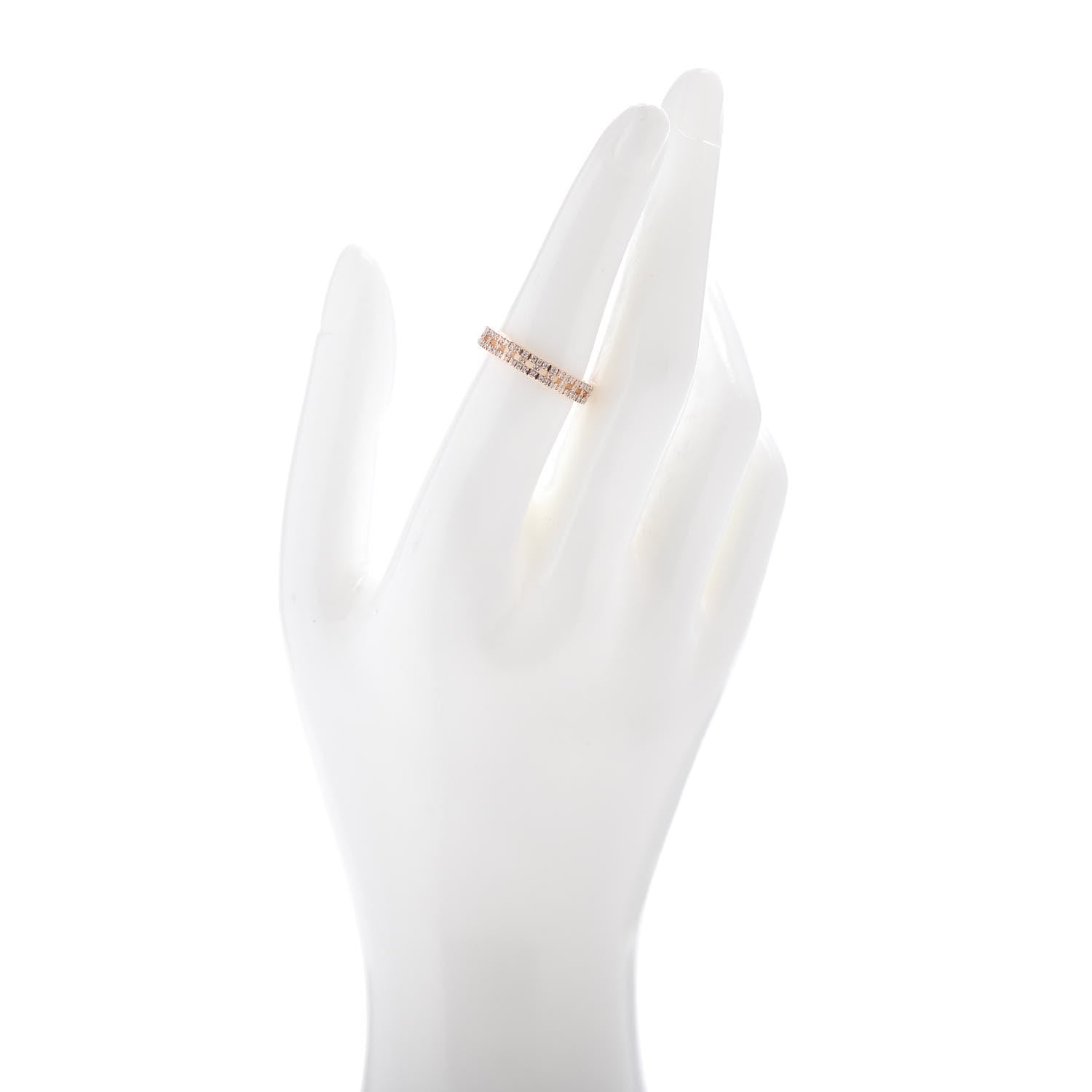 Tiffany 18K Rose Gold Diamond Narrow T True Band Ring 54 7 2 of 5