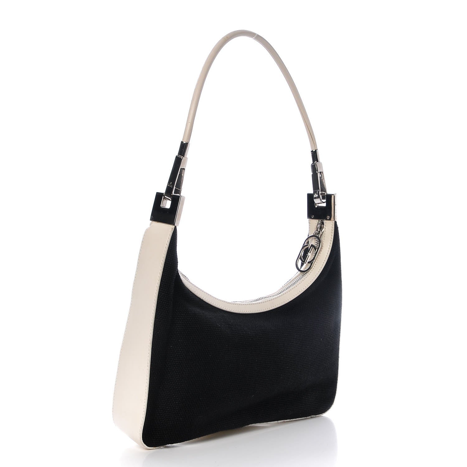Gucci Canvas GG Hobo Black White 3 of 12