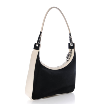 Gucci Canvas GG Hobo Black White 3 of 12