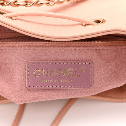 Chanel Caviar Deauville Drawstring Bucket Bag Light Pink 6 of 12