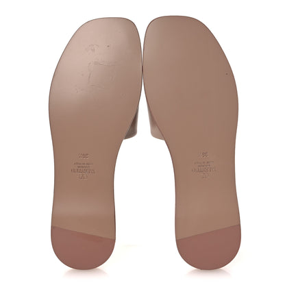 Valentino Garavani Calfskin Vlogo Cut Out Flat Slide Sandals 36.5 Rose 7 of 11