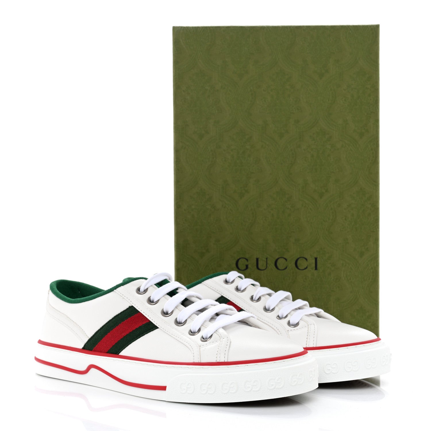 Gucci Jacquard Mini GG Monogram Web Womens 1977 Tennis Sneakers 38 White 8 of 8