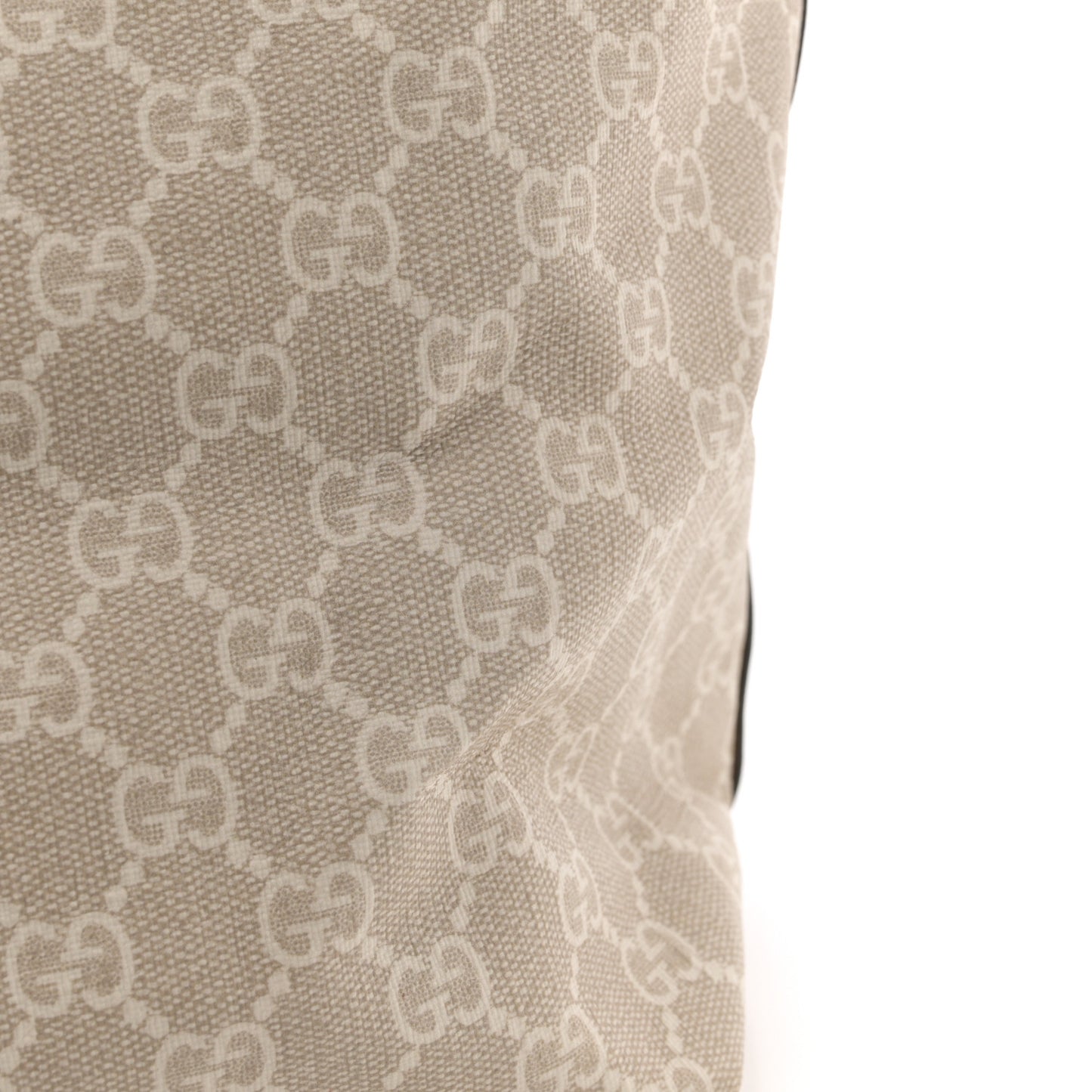 GG Supreme Monogram Textured Dollar Calfskin Web Medium Ophidia Shopping Tote Beige Mystic White Oatmeal