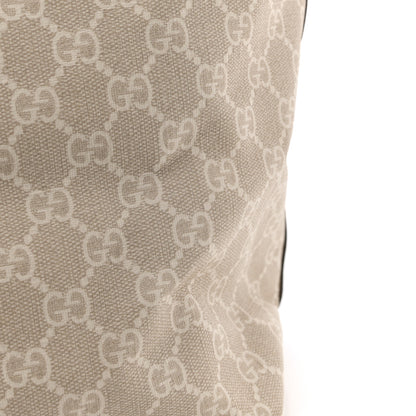 Gucci GG Supreme Monogram Textured Dollar Calfskin Web Medium Ophidia Shopping Tote Beige Mystic White Oatmeal 12 of 12